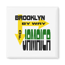 Brooklyn By Way of Jamaica With Arrows magnets by birdy27 Brooklyn By Way of Jamaica With Arrows magnets