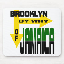 Brooklyn By Way of Jamaica With Arrows Mousepads