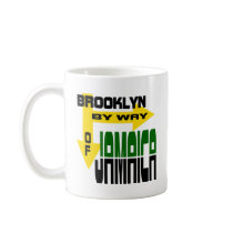 Brooklyn By Way of Jamaica With Arrows Mugs