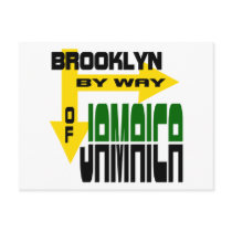 Brooklyn By Way of Jamaica With Arrows Post Card