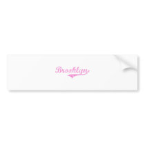 Brooklyn Classic Style Name Bumper Sticker