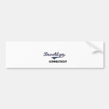 Brooklyn Connecticut City Classic Bumper Stickers
