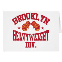 Brooklyn Heavyweight Division Red Greeting Cards