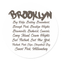 Brooklyn Hoods Round Sticker