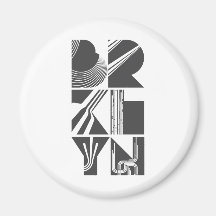 Brooklyn Lines Refrigerator Magnet