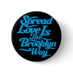 Brooklyn Love Blue Pinback Button