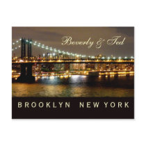 Brooklyn New York Wedding Design postcards by perfectpostage Brooklyn New York Wedding Design postcards