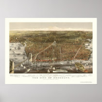 Brooklyn, NY Panoramic Map - 1879 Print
