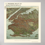 Brooklyn, NY Panoramic Map - 1908 posters