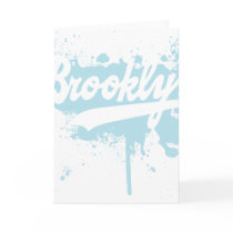 Brooklyn Painted Blue Greeting Card