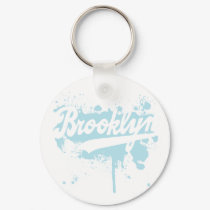Brooklyn Painted Blue Keychain by brev87 Brooklyn Painted Blue Keychain