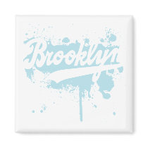 Brooklyn Painted Blue Magnet