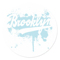 Brooklyn Painted Blue Sticker