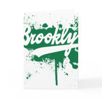 Brooklyn Painted Green Greeting Card