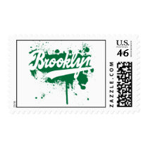 Brooklyn Painted Green Postage Stamp