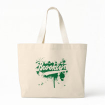 Brooklyn Painted Green Tote Bag