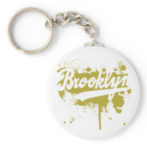 Brooklyn Painted Mustard Keychain