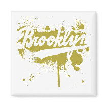 Brooklyn Painted Mustard Magnet