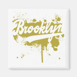Brooklyn Painted Mustard Magnet
