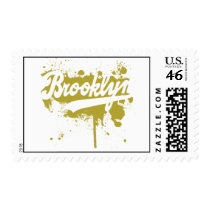 Brooklyn Painted Mustard Postage Stamp