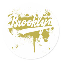 Brooklyn Painted Mustard Sticker