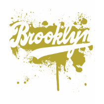Brooklyn Painted Mustard T-shirt by brev87 Brooklyn Painted Mustard T-shirt