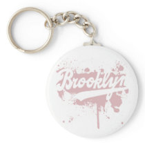 Brooklyn Painted Pink Keychain