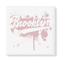 Brooklyn Painted Pink Magnet
