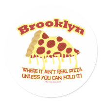 Brooklyn Pizza stickers by Touristfort Brooklyn Pizza stickers