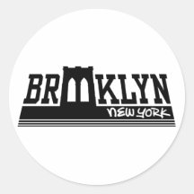 Brooklyn Round Stickers