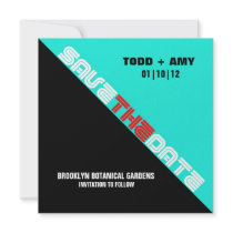 Brooklyn Save the Date:  Blue Cherry Invitation