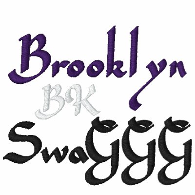 Brooklyn, SwaGGG, B, K Embroidered Hoody Brooklyn, SwaGGG, B, K Embroidered Hoody