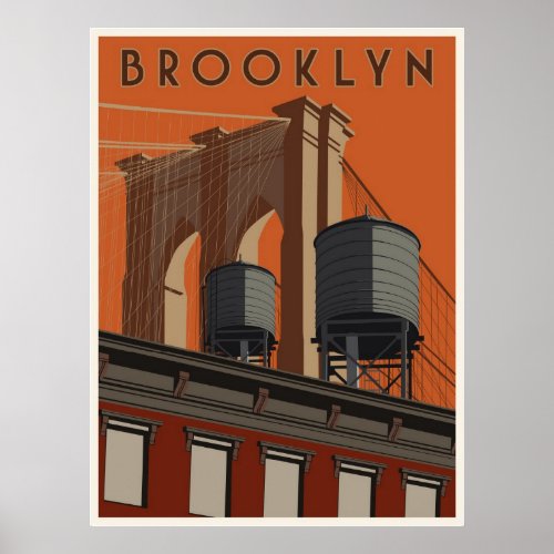 Brooklyn travel poster posters