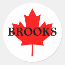 BROOKS ROUND STICKER