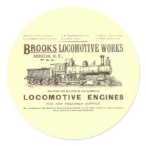 Brooks Steam Locomotive Works 1890 stickers