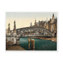 Brooksbridge, Hamburg, Germany rare Photochrom Postcards