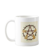 Broom Pentagam with Ivy mugs