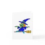 Broom Surfing Witch Cards