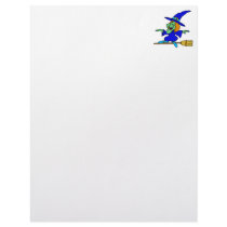 Broom Surfing Witch Customized Letterhead