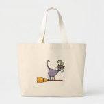 broomstick kitty canvas bags
