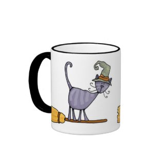 broomstick kitty mug mug