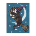 Broomstick Ride - Halloween Postcard