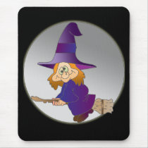 Broomstick Witch mousepads