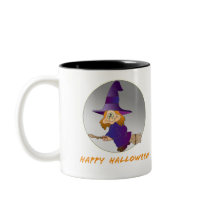 Broomstick Witch Mugs