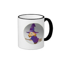 Broomstick Witch mugs