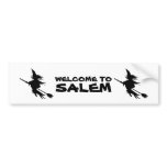 Broomstick Witch Silhouette Bumper Sticker