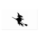 Broomstick Witch Silhouette Business Cards