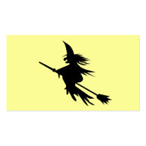 Broomstick Witch Silhouette Business Card