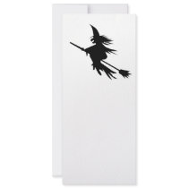 Broomstick Witch Silhouette Custom Announcement