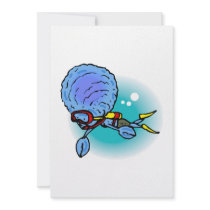 Brother Alien Scuba Diving Personalized Announcements